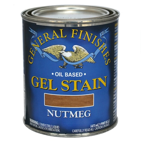 General Finishes 1 Pt Nutmeg Gel Stain Oil-Based Heavy Bodied Stain NP